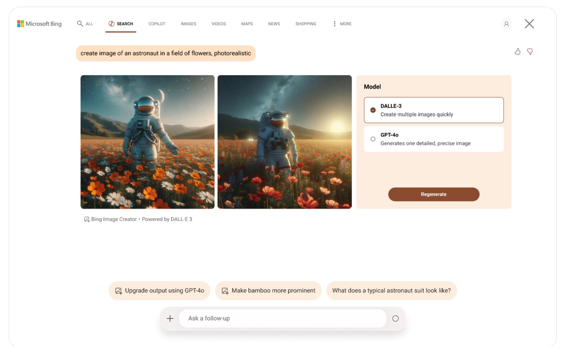 Bing Image Creator生成的图像示例